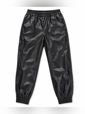 🖤 Aritzia Babaton Black Vegan Leather Jogger Pants – Size M